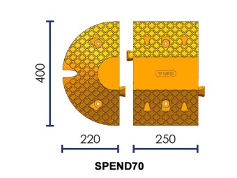Ralentisseur caoutchouc modulable SPEED