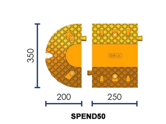 Ralentisseur caoutchouc modulable SPEED