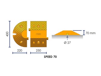 Ralentisseur caoutchouc modulable SPEED