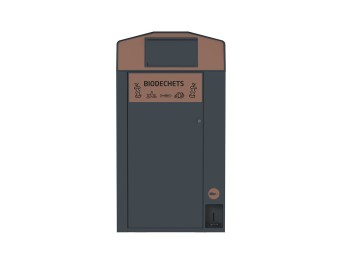 Point de tri 1 flux biodéchets avec 1 bac roulant 120L ou 240L Trirok