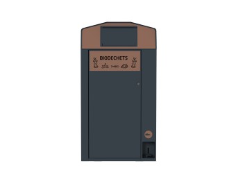 Point de tri 1 flux biodéchets avec 1 bac roulant 120L ou 240L Trirok