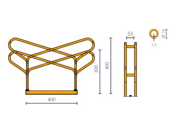 Rack à vélo double face 8 à 10 places