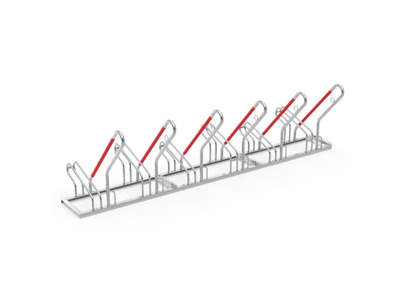 Support vélo espacé R25W galvanisé – 2 à 6 places unilatérales