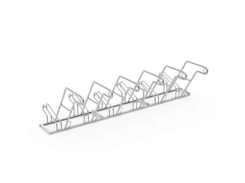 Support vélo espacé R26W galvanisé – 2 à 6 places unilatérales