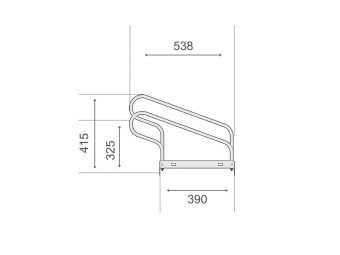 Support vélo économique R2S galvanisé – 2 à 6 places unilatérales