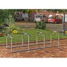 Support vélos en ligne 3 arceaux pour 6 vélos - extensible