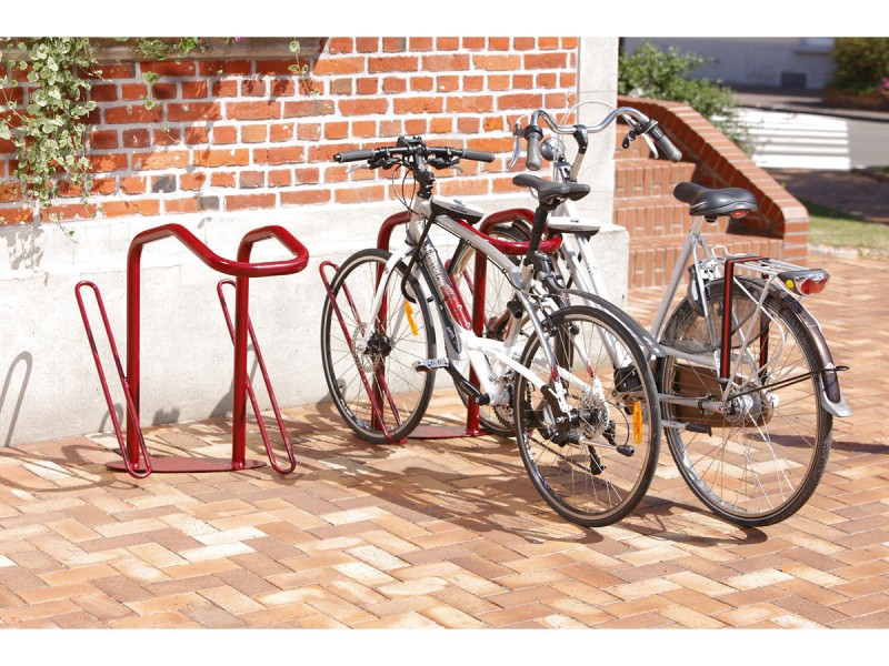 Râtelier vélos avec antivol en U pour roue et cadre