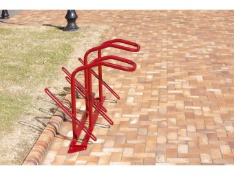 Râtelier vélos avec antivol en U pour roue et cadre