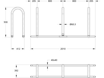 Rack vélo OPTIVELO 6 places