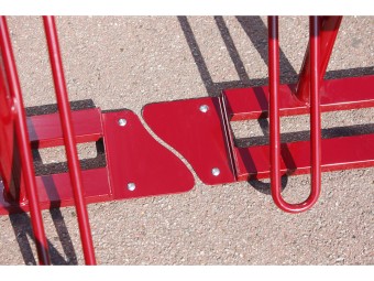 Râtelier vélos avec antivol en U pour roue et cadre