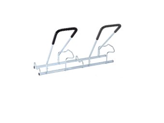 Râtelier 2 vélos avec arceau gainé - extensible