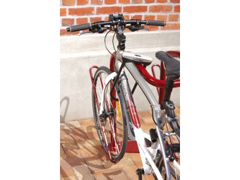 Râtelier vélos avec antivol en U pour roue et cadre