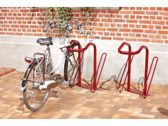 Râtelier vélos avec antivol en U pour roue et cadre