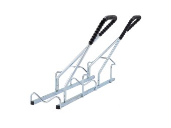 Râtelier 2 vélos avec arceau gainé - extensible