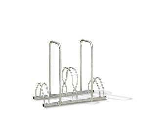 Range 3 ou 5 vélos sur 2 niveaux avec arceaux pour antivol