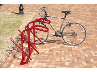 Râtelier vélos avec antivol en U pour roue et cadre