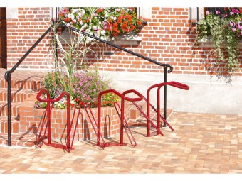 Râtelier vélos avec antivol en U pour roue et cadre