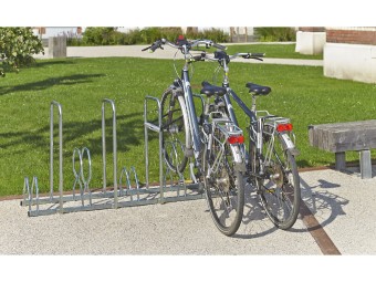 Range 3 ou 5 vélos sur 2 niveaux avec arceaux pour antivol