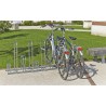 Range 3 ou 5 vélos sur 2 niveaux avec arceaux pour antivol