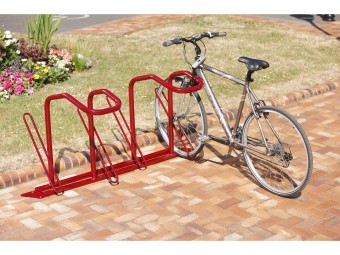 Râtelier vélos avec antivol en U pour roue et cadre