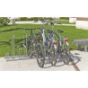 Range 3 ou 5 vélos sur 2 niveaux avec arceaux pour antivol