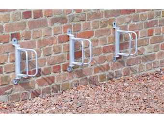 Râtelier 1 vélo mural bloque roue à 45° ou 90°