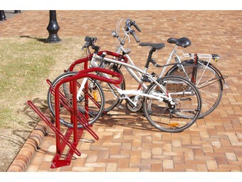 Râtelier vélos avec antivol en U pour roue et cadre