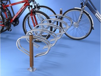 Râtelier Arcachon 3 - 5 ou 10 vélos avec pieds en bois exotique