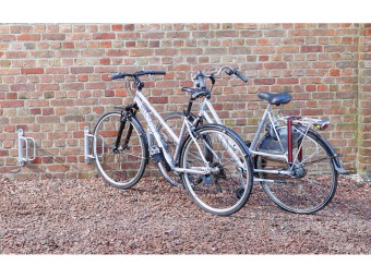 Râtelier 1 vélo mural bloque roue à 45° ou 90°