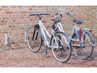 Râtelier 1 vélo mural bloque roue à 45° ou 90°