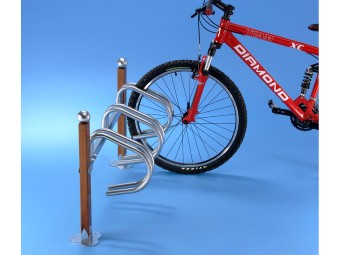 Râtelier Arcachon 3 - 5 ou 10 vélos avec pieds en bois exotique