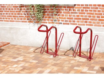 Râtelier vélos avec antivol en U pour roue et cadre