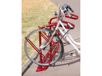 Râtelier vélos avec antivol en U pour roue et cadre