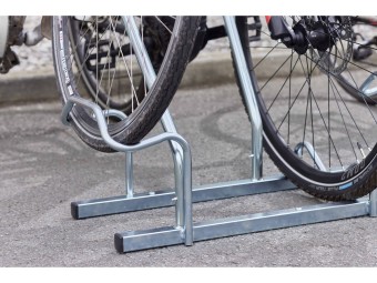Râtelier 2 vélos avec arceau gainé - extensible