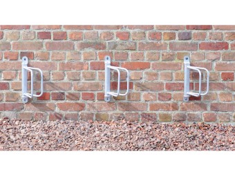 Râtelier 1 vélo mural bloque roue à 45° ou 90°