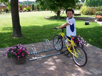 Râtelier 1 vélo emboîtable et extensible à 2 niveaux