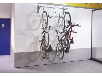 Range 5 vélos mural à crochets coulissants