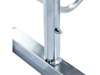 Râtelier 2 vélos avec arceau gainé - extensible