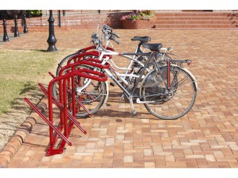 Râtelier vélos avec antivol en U pour roue et cadre