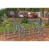 Support vélos en ligne 3 arceaux pour 6 vélos - extensible