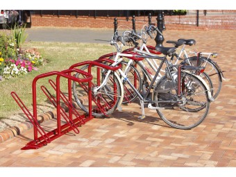 Râtelier vélos avec antivol en U pour roue et cadre