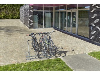 Râtelier 2 vélos avec arceau gainé - extensible