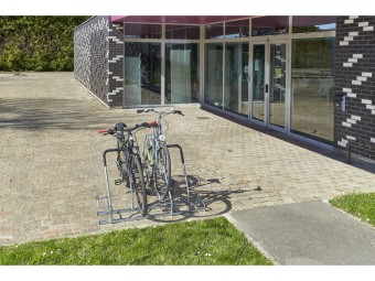 Râtelier 2 vélos avec arceau gainé - extensible