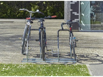 Râtelier 2 vélos avec arceau gainé - extensible