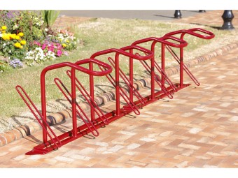 Râtelier vélos avec antivol en U pour roue et cadre