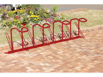 Râtelier vélos avec antivol en U pour roue et cadre