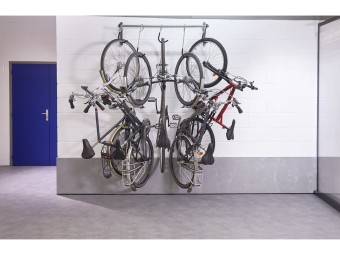 Range 5 vélos mural à crochets coulissants