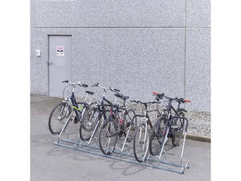 Râtelier 2 vélos avec arceau gainé - extensible