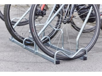 Râtelier 2 vélos avec arceau gainé - extensible