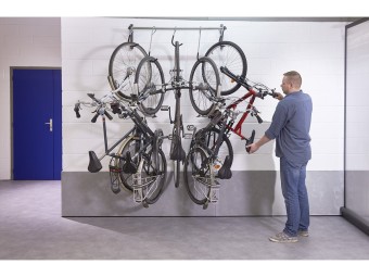 Range 5 vélos mural à crochets coulissants